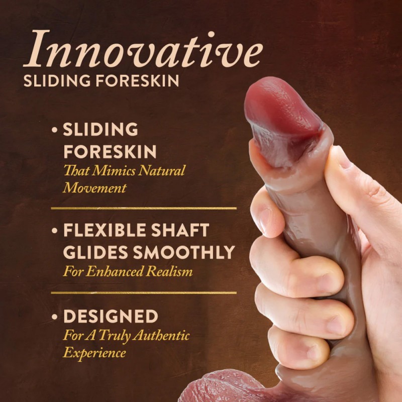 Blush Renaissance Realistic Dildo with Sliding Foreskin & Squeezable Balls1