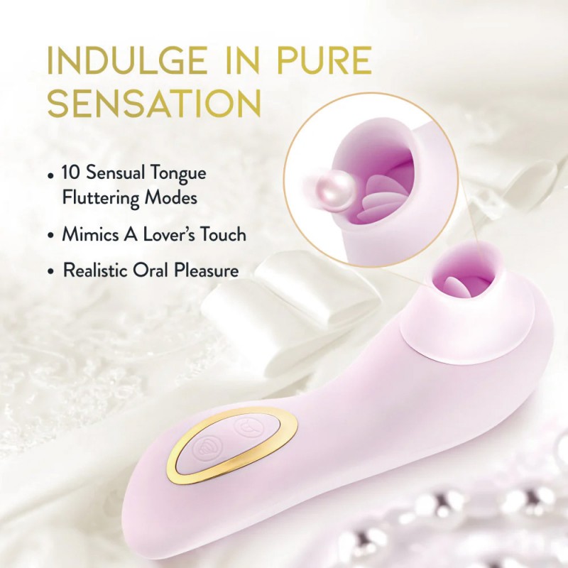 Blush Clitoral Stimulator With Tongue Fluttering & Suction Functions