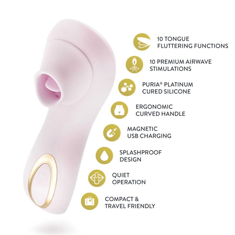 Blush Clitoral Stimulator With Tongue Fluttering & Suction Functions