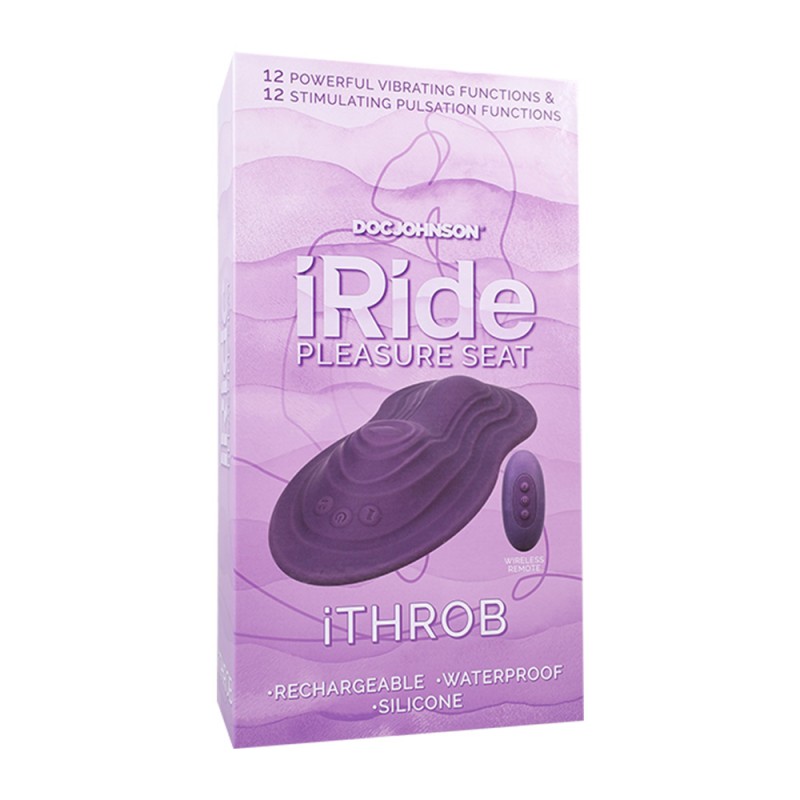 Doc Johnson iRide iThrob Pleasure Seat Grinder Vibrator with Remote