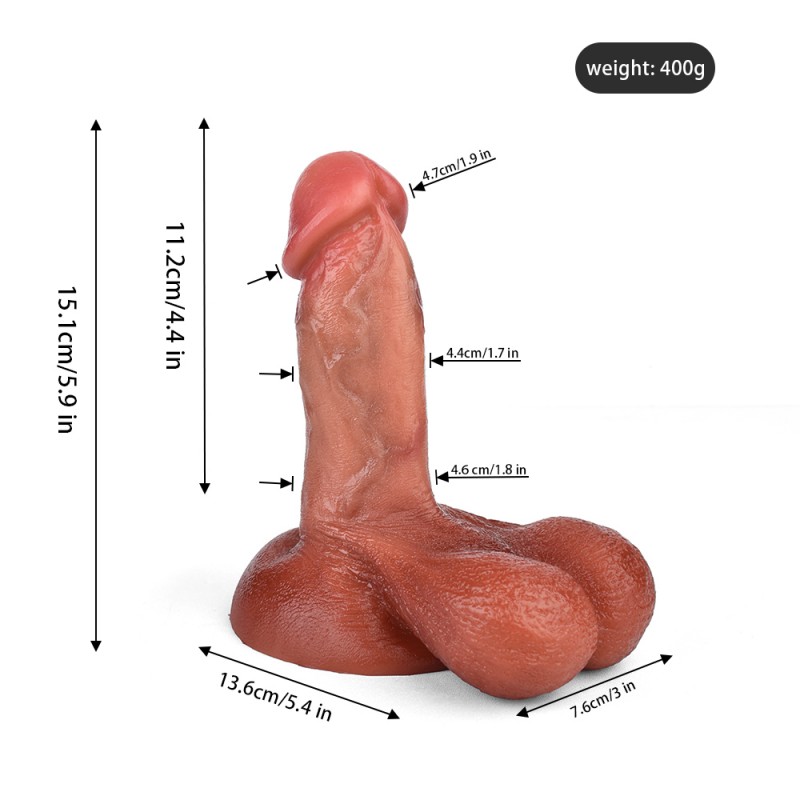 FAAK Realistic Silicone Dildo with Egg Vein Texture