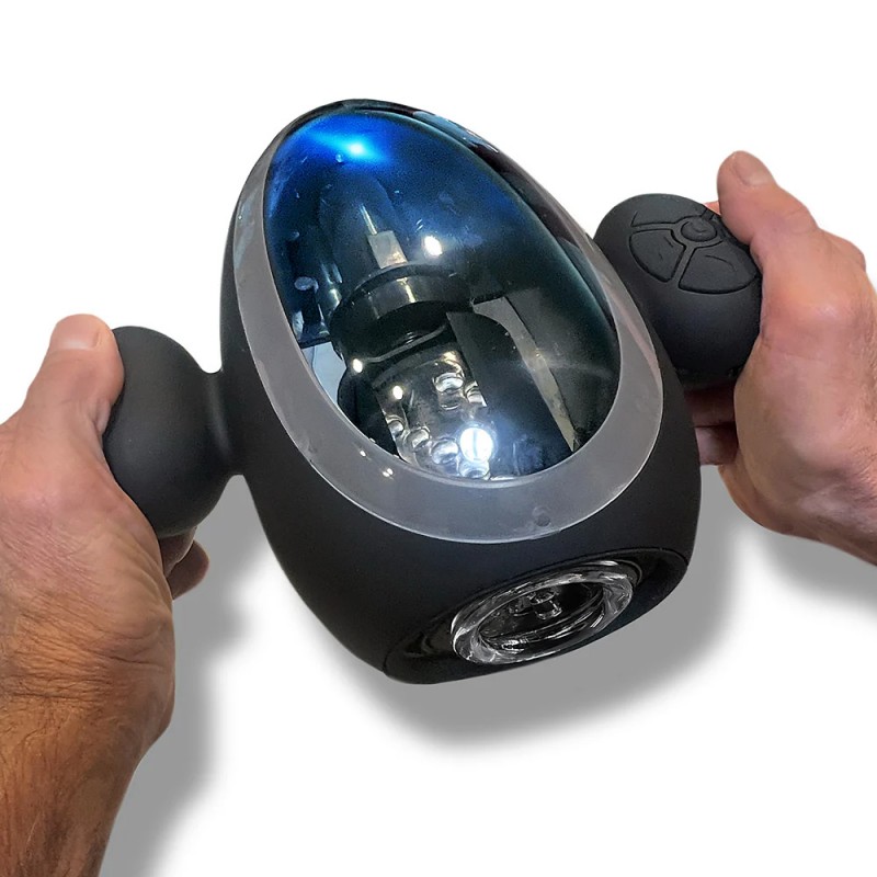 MSTR B8 Blast Off Thrusting & Rotating Vibrating Male Stroker with LED Lights & Suction Cup1