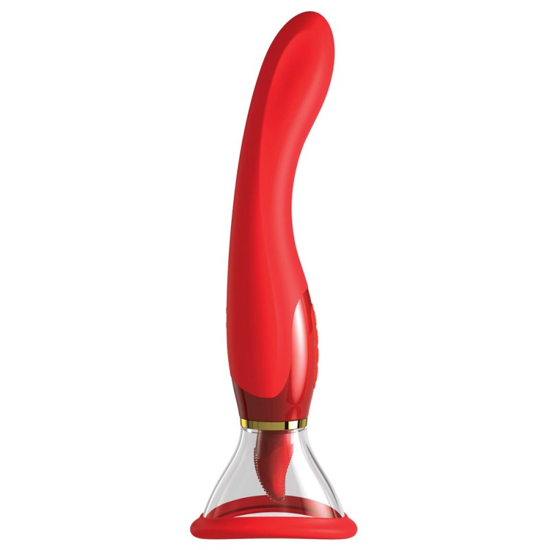 Pipedream 24k Gold Luxury Tongue & Sucking Vibrator with 2 Attachments - Christmas Holiday Version2