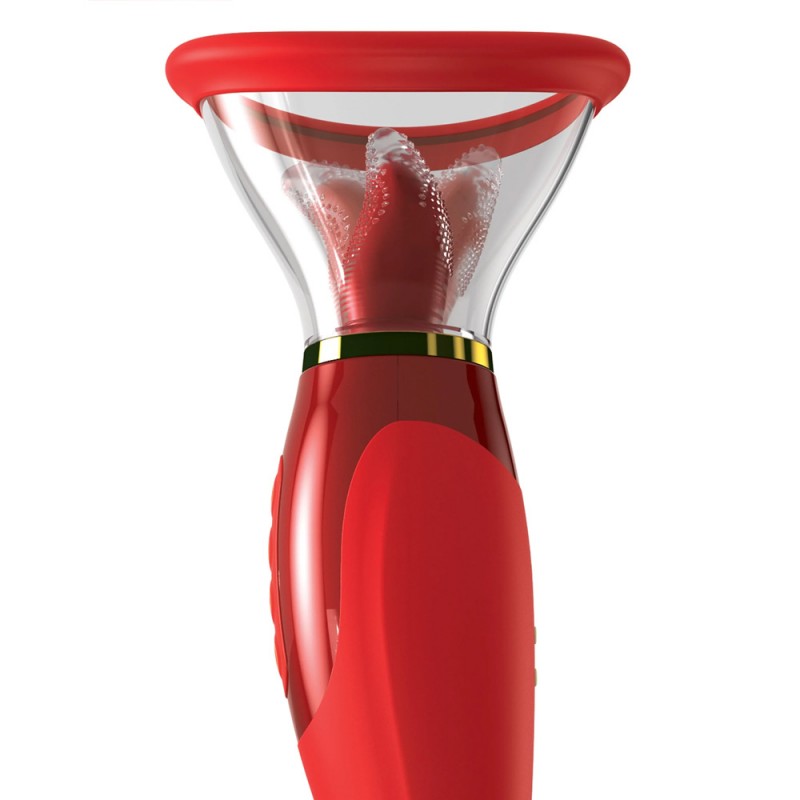 Pipedream 24k Gold Luxury Tongue & Sucking Vibrator with 2 Attachments - Christmas Holiday Version6