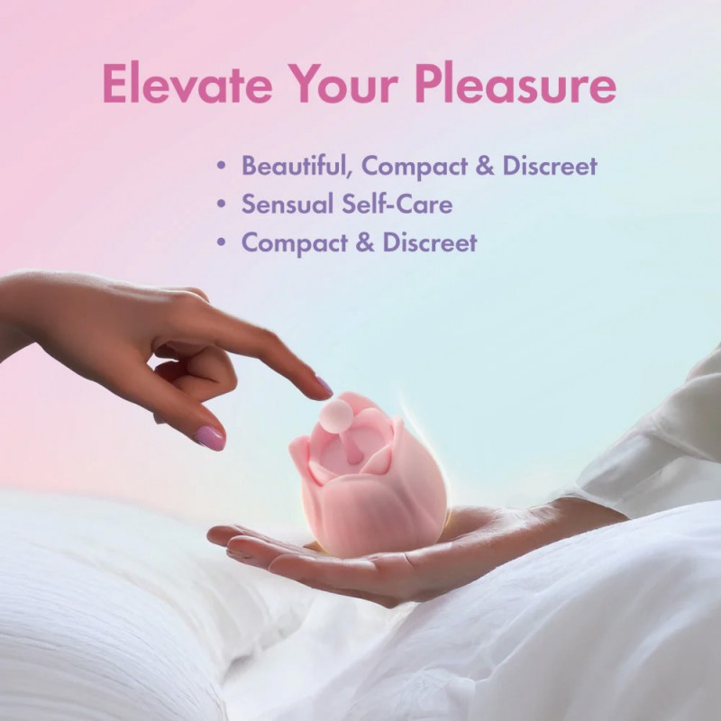 Blush Play With Me Romantic Rose Vibrating Silicone Vibrator