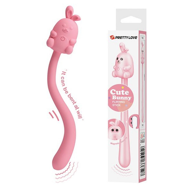 Pretty Love Cute Bunny Slim Vibrator Flirting Stick