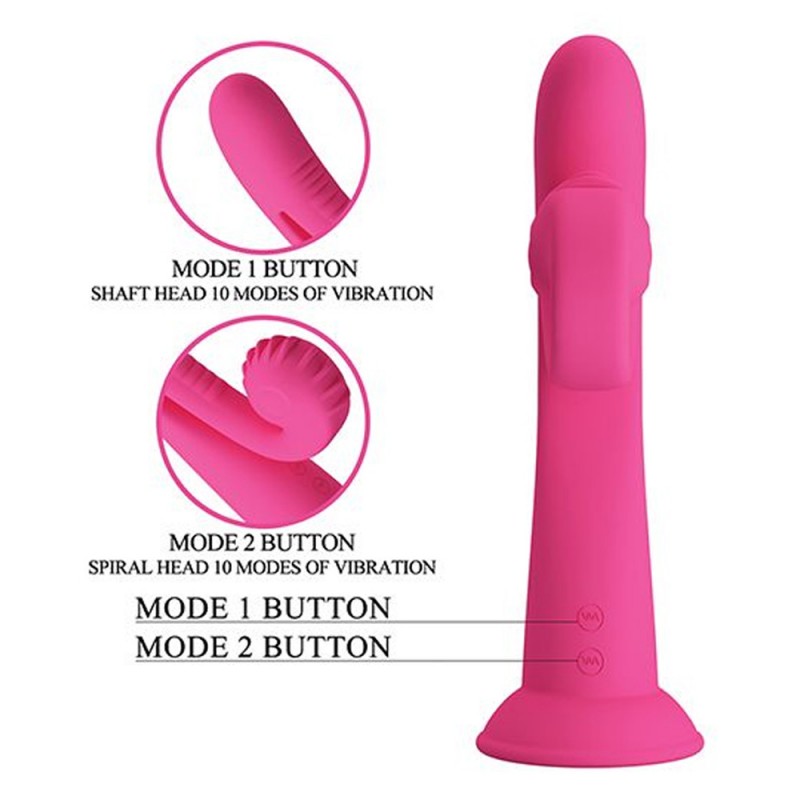 Pretty Love Romance Selma Snail Rabbit Vibrator with Suction Cup2