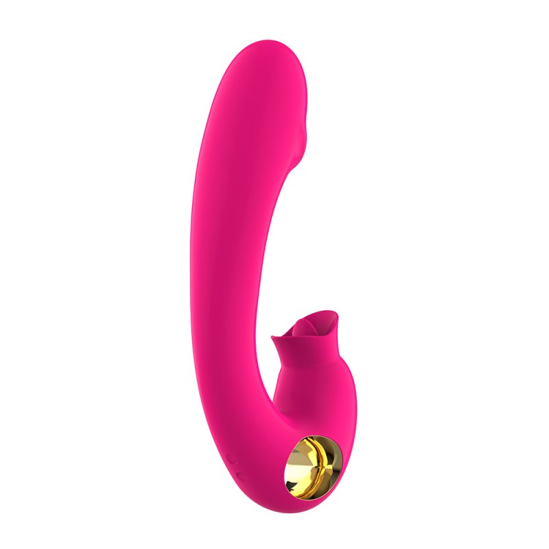 Rabbit Vibrator Tongue Lick Clitoral Curved G-Spot Stimulation