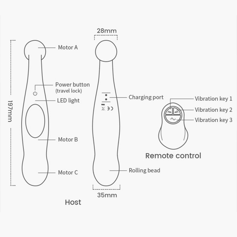 Roomfun Hippocampus Double Ended Prostate Massager Anal Vibrator with Remote4