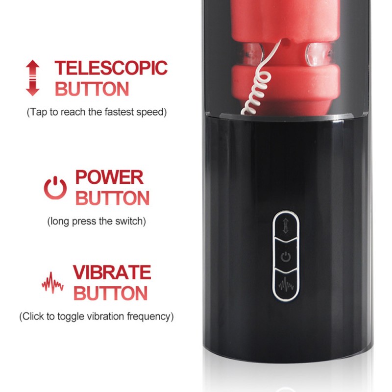 Telescopic Automatic Masturbator Male Stroker Vibrator5