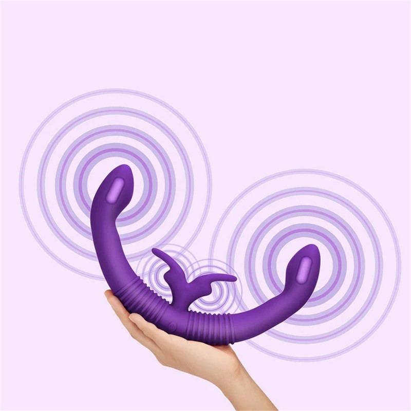 Together Lesbian Double Ended Rabbit Vibrator with Echo Function & Remote Control3