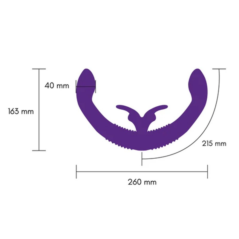 Together Lesbian Double Ended Rabbit Vibrator with Echo Function & Remote Control4