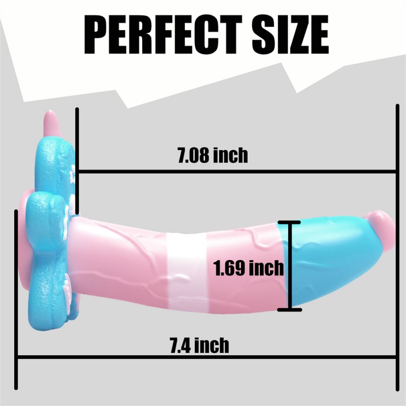 7.4 Inch Fantasy Dildo Christmas Gingerbread G-spot Dong with Suction Cup3