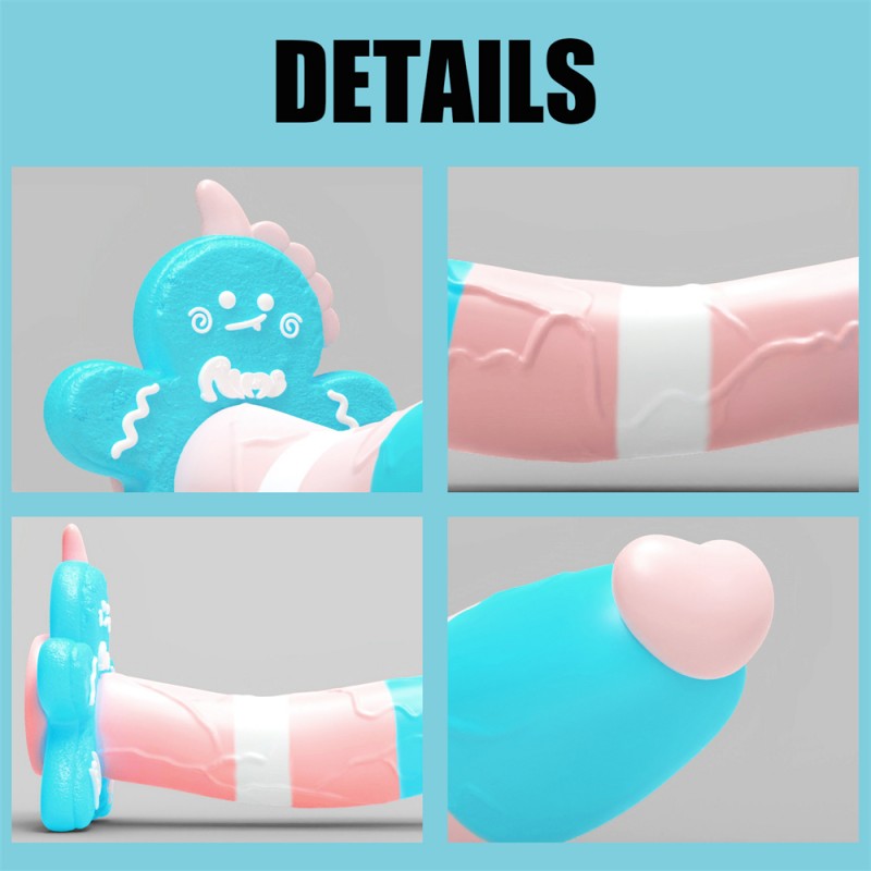 7.4 Inch Fantasy Dildo Christmas Gingerbread G-spot Dong with Suction Cup1