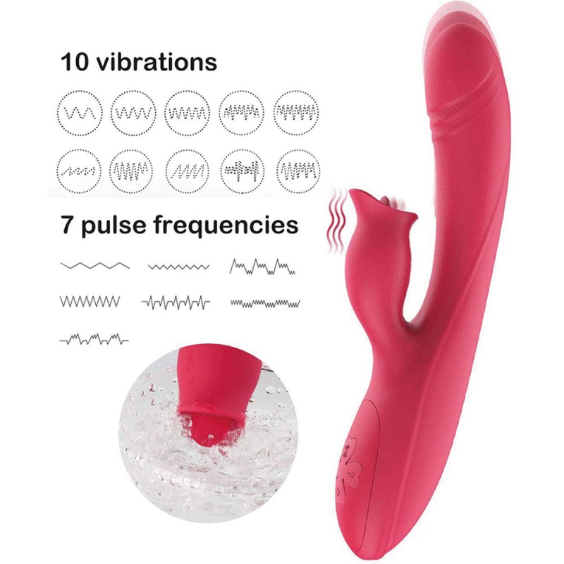 Female Tongue Shock Thrusting VibratorFemale Tongue Shock Thrusting Vibrator