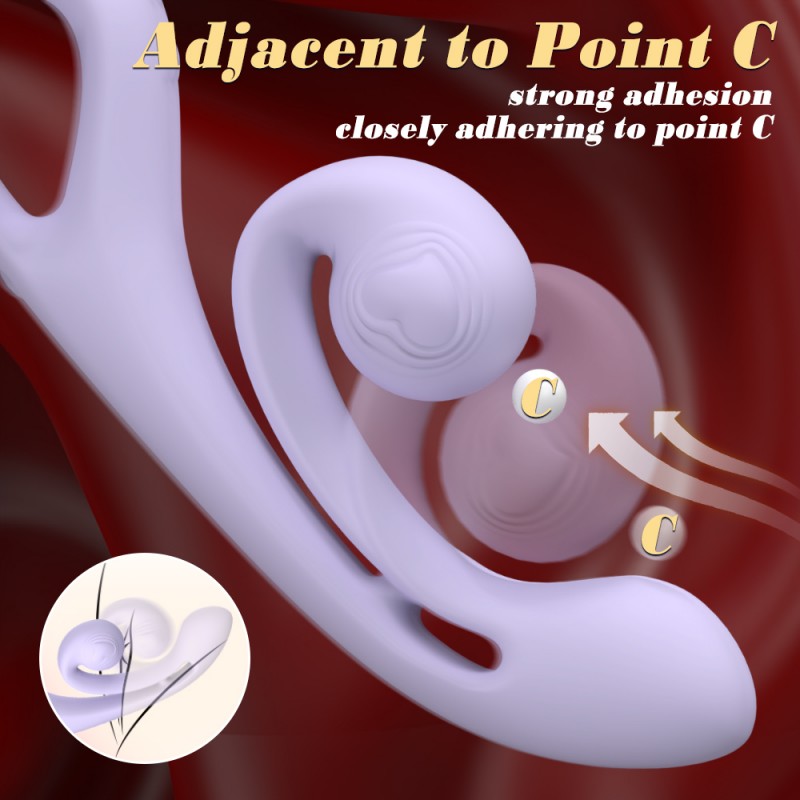 S-Hande 2 in 1 Snail Shape Clit Stimulator Rabbit Vibrator2S-Hande 2 in 1 Snail Shape Clit Stimulator Rabbit Vibrator