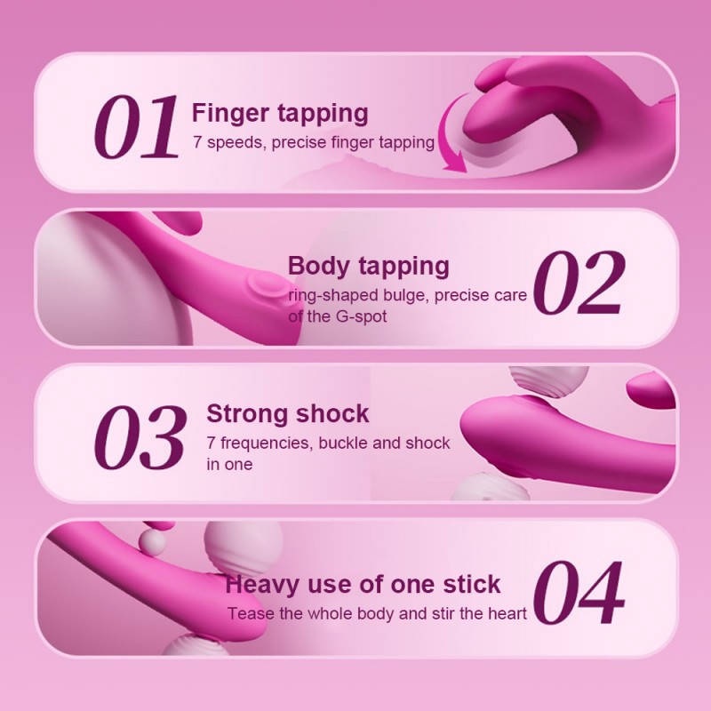 Rabbit Vibrator Three Finger Slap Clitoral Stimulation G-spot Vibrator