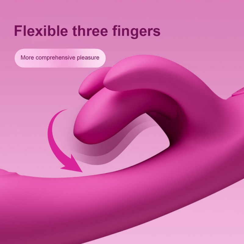 Rabbit Vibrator Three Finger Slap Clitoral Stimulation G-spot Vibrator