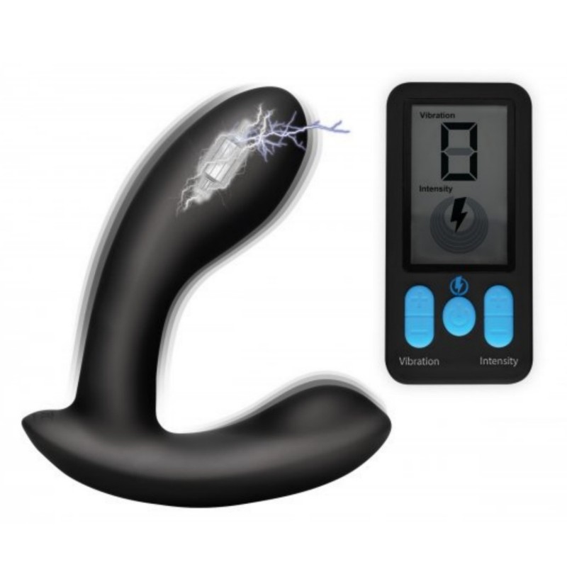 Vibrating Prostate Massager E-Stim Anal Plug with Remote Control