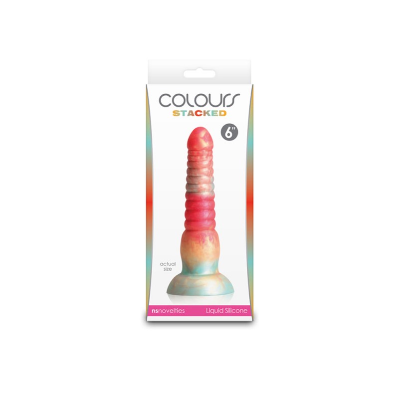 NS Novelties Colours Stacked 6" Dildo with Suction Cup