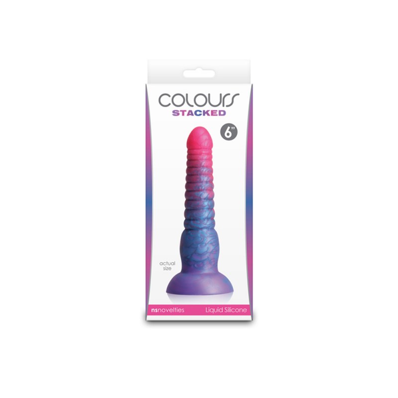 NS Novelties Colours Stacked 6" Dildo with Suction Cup