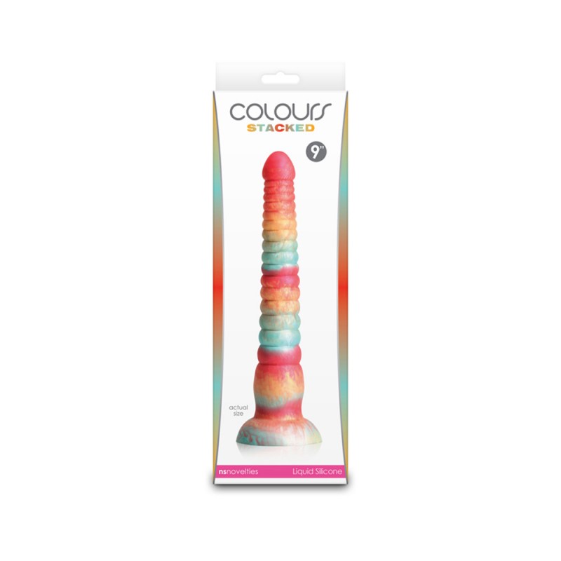 NS Novelties Stacked 9" Beaded Extra Long Dildo