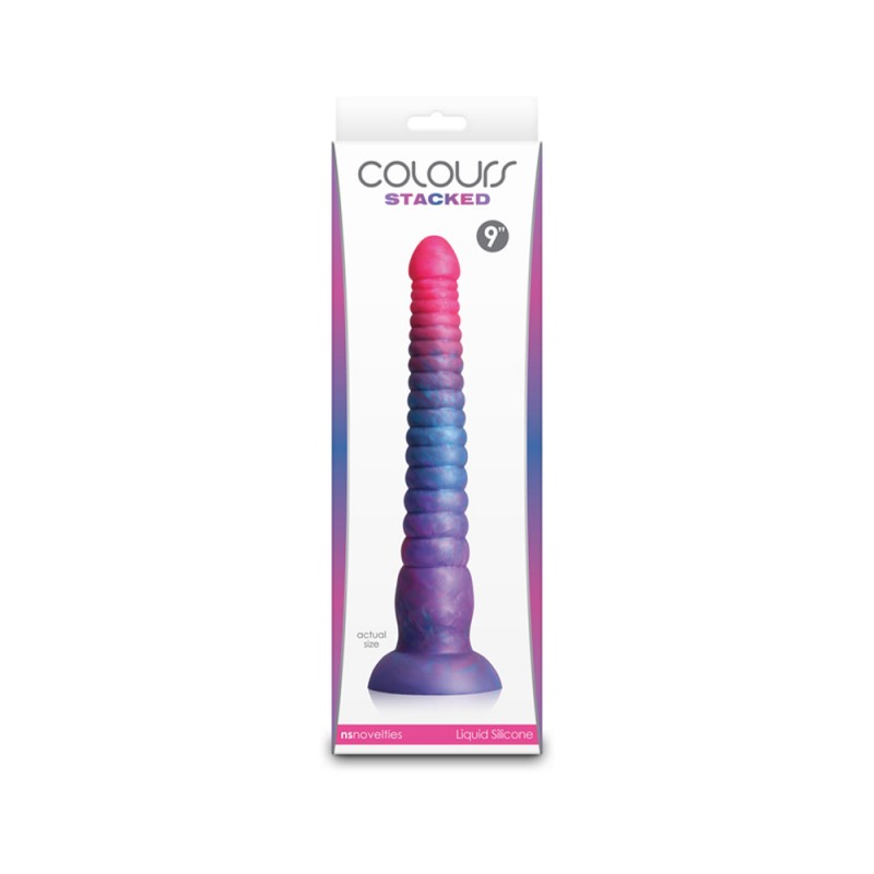 NS Novelties Stacked 9" Beaded Extra Long Dildo