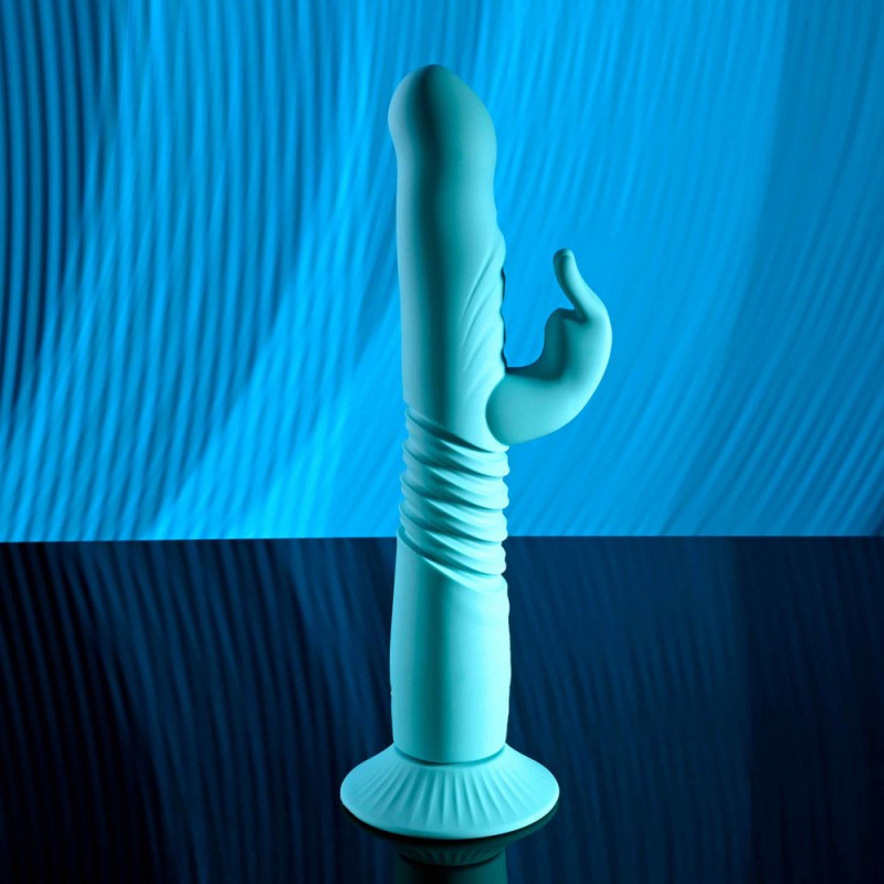 Evolved Novelties Bunny Hop Thrusting Rabbit Vibrator with Removable Suction Cup