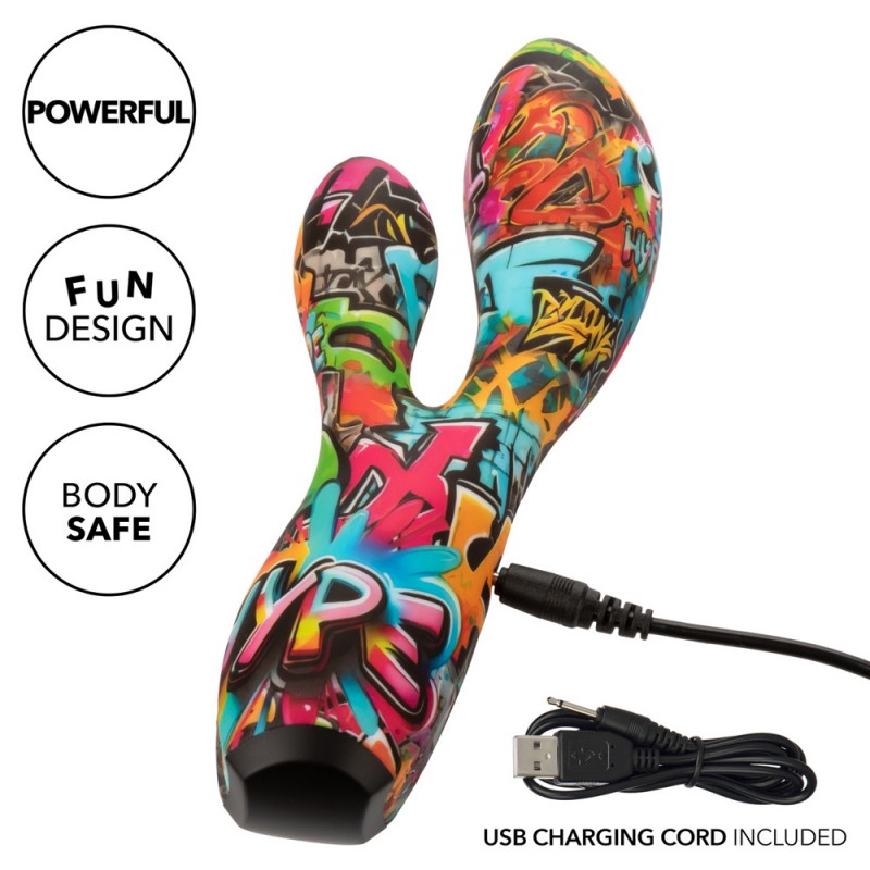 CalExotics Hype Dual Stim Multicolor Rabbit Vibrators