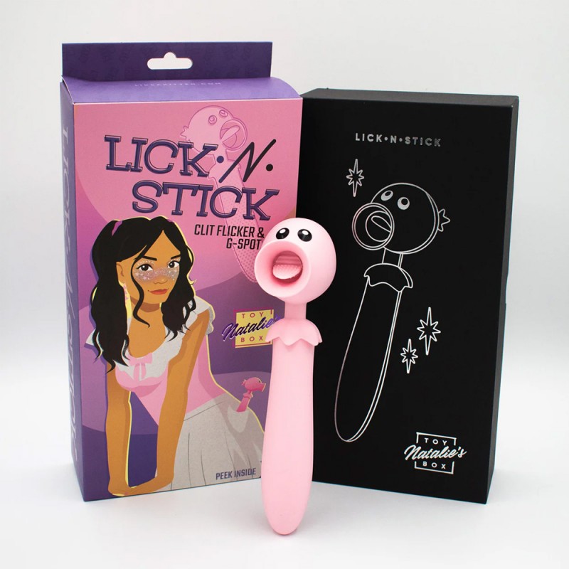 Natalie's Toy Box Lick n' Stick Clit Flicker & G-Spot Vibe