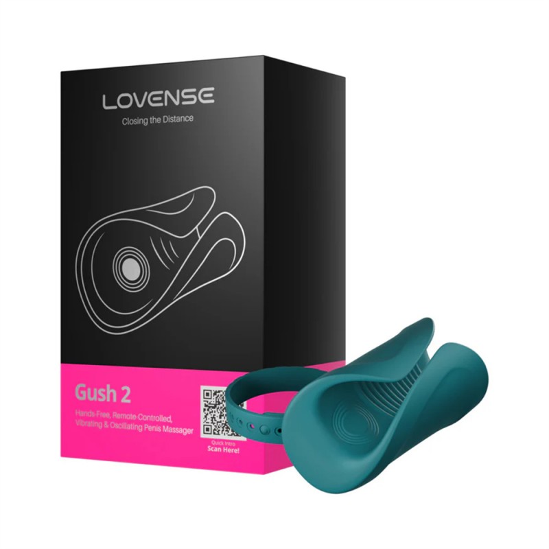 Lovense Gush 2 Handsfree Vibrating & Oscillating Penis Massager with App Control2