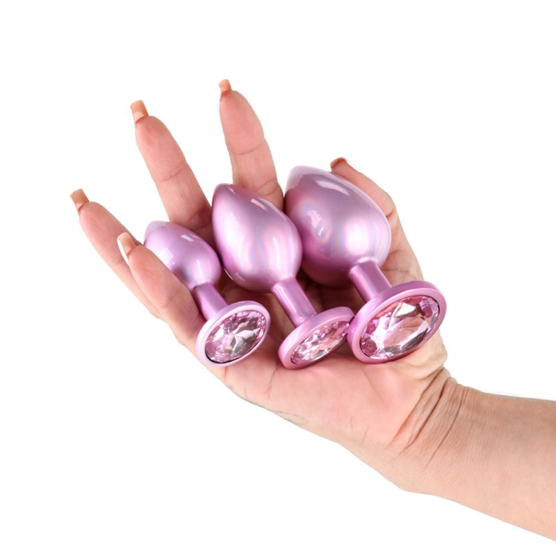 NS Novelties Rear Assets Aluminum Anal Plug Trainer with Gem