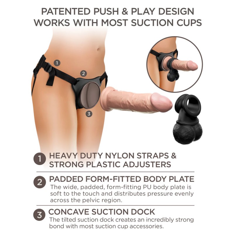 Pipedream King Cock Strap On Dildo Body Dock Kit with Suction Cup & Balls4