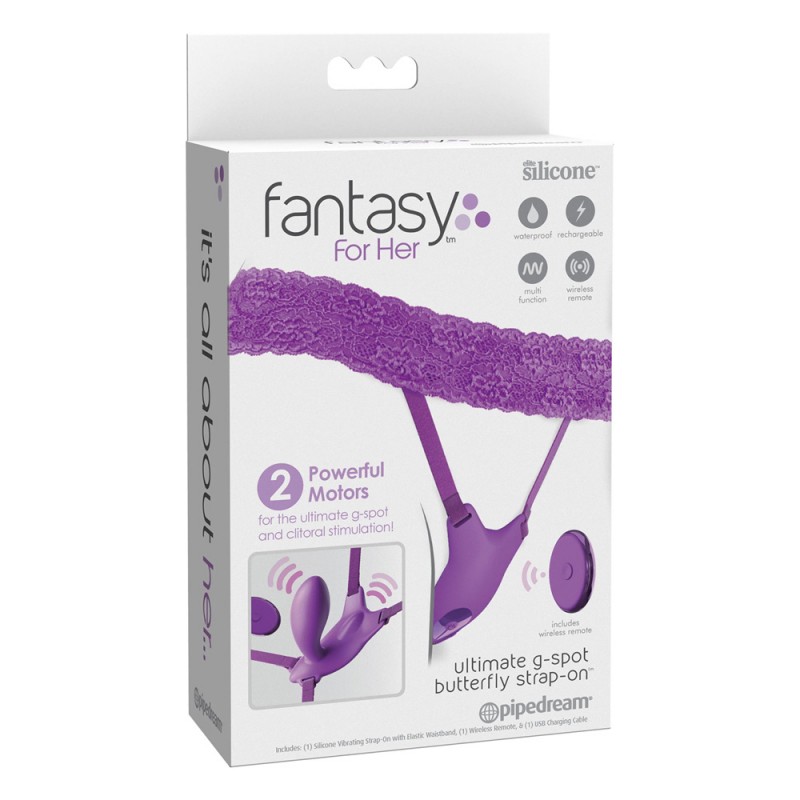 Pipedream Ultimate G-Spot Butterfly Strap-On Dildo Vibrator with Remote Control4
