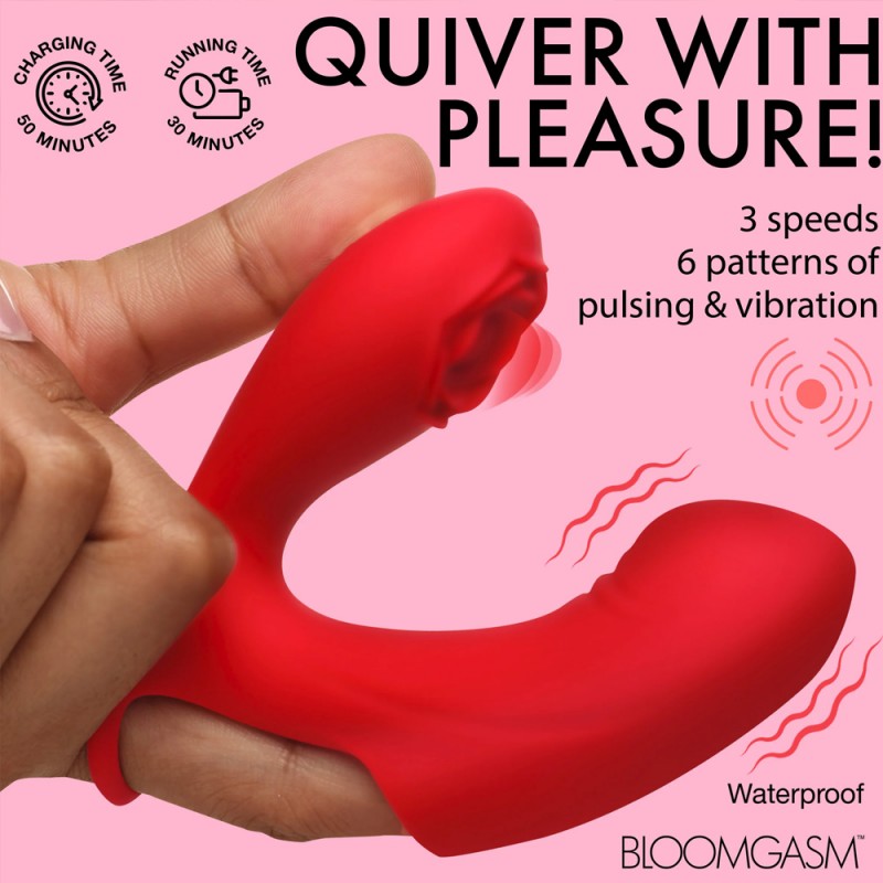 Bloomgasm Rose Touch Pulsing Silicone Finger VibratorBloomgasm Rose Touch Pulsing Silicone Finger Vibrator