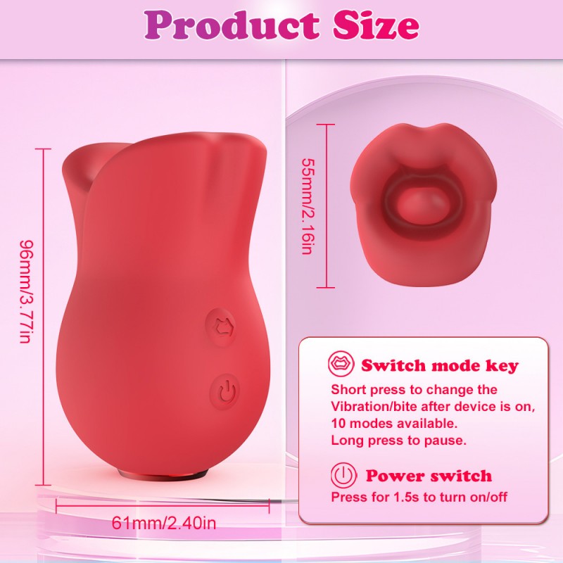 Seductive Red Lips Female Tongue Vibrator