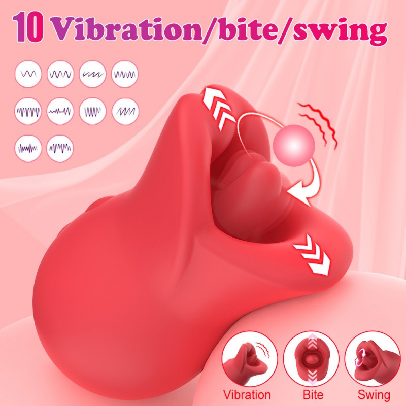 Seductive Red Lips Female Tongue Vibrator