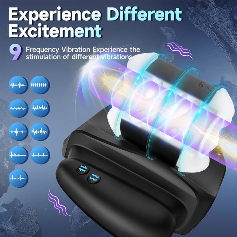 Thrusting & Vibrating Automatic Masturbator with Phone Holder & APP Control5