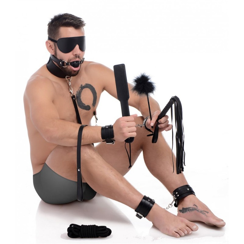 XR Brands Hook Up 10 PCS Plush BDSM Bondage Set6