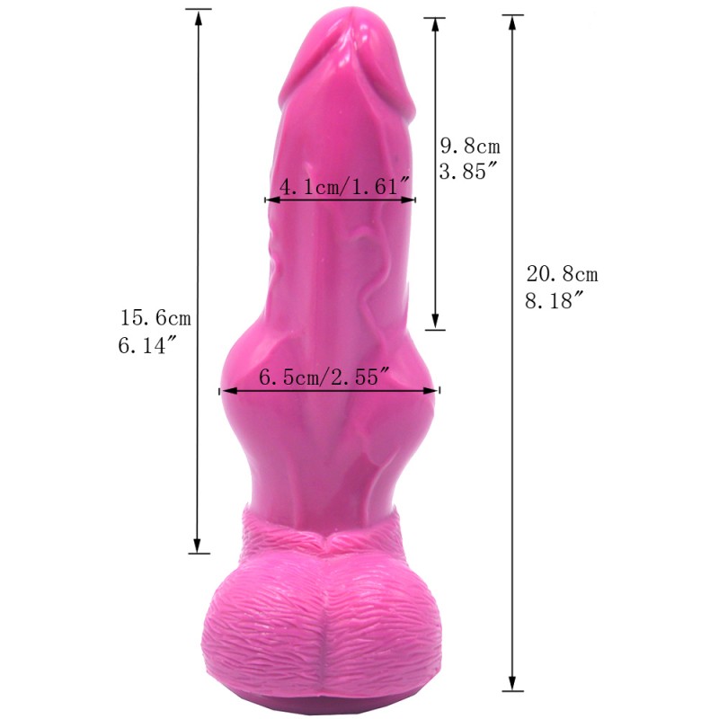 FAAK 8 Inch Dog Fantasy G-spot Dildo with Knot & Suction Cup2