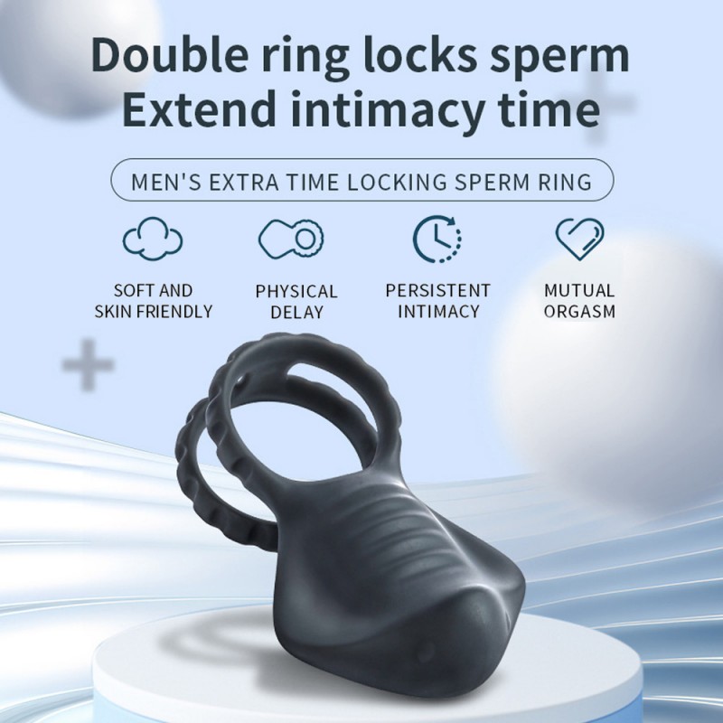 Double Penis Ring Sex Toy For Man Couple Cock Ring  C Spot Stimulation