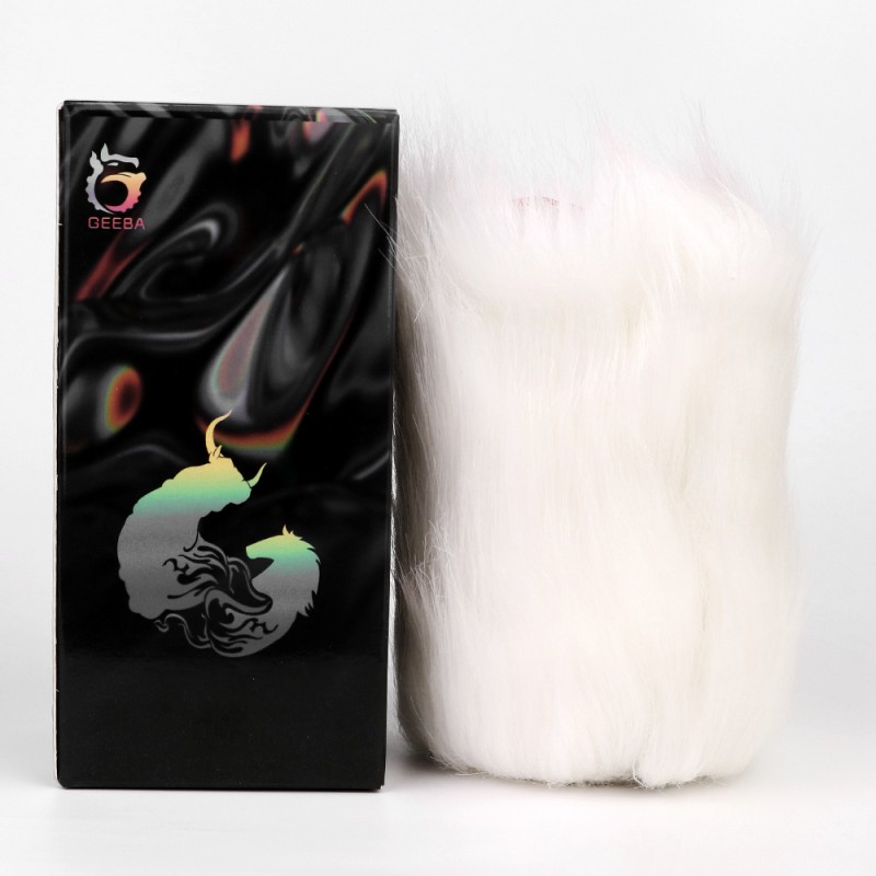 GEEBA White Horse Plush Pocket Pussy Double Channel Male Masturbator