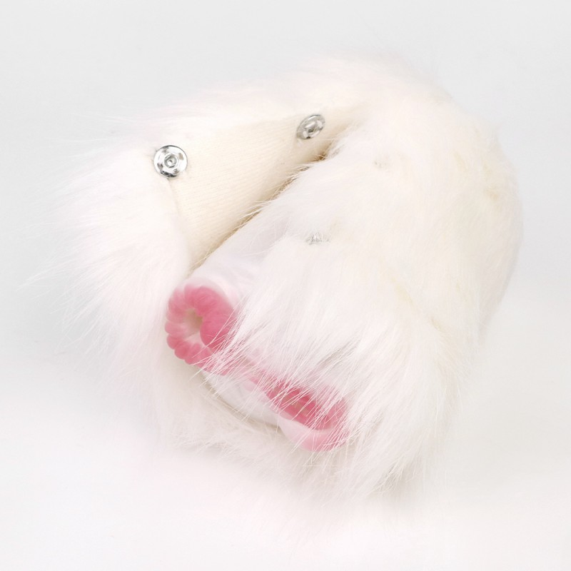 GEEBA White Horse Plush Pocket Pussy Double Channel Male Masturbator