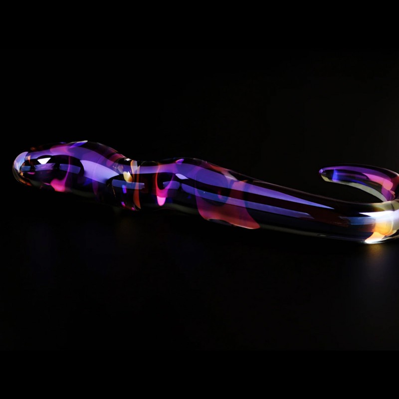 Purple glass dildo 10 inch g-spot stimulation dildo for women