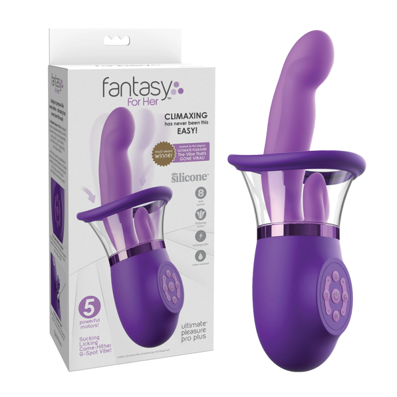 Pipedream Ultimate Pleasure Pro Plus G-spot vibrator with sucking and licking clit stimulator