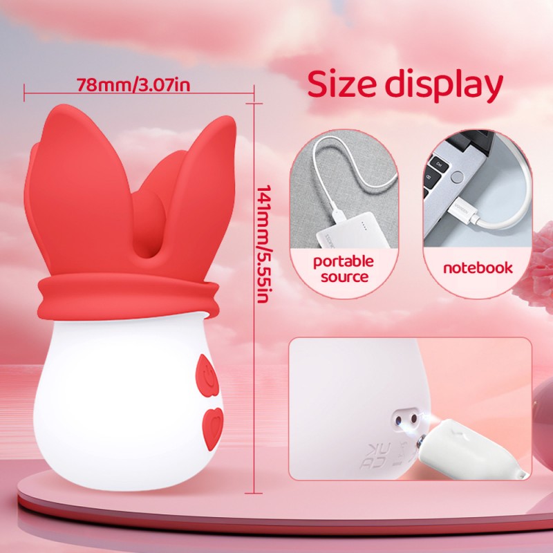 Venusfun Flower Clit Tongue Nipple Vibrator G-spot Stimulator2