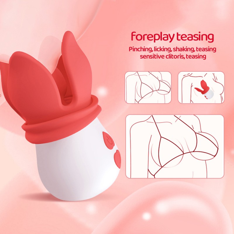 Venusfun Flower Clit Tongue Nipple Vibrator G-spot Stimulator1