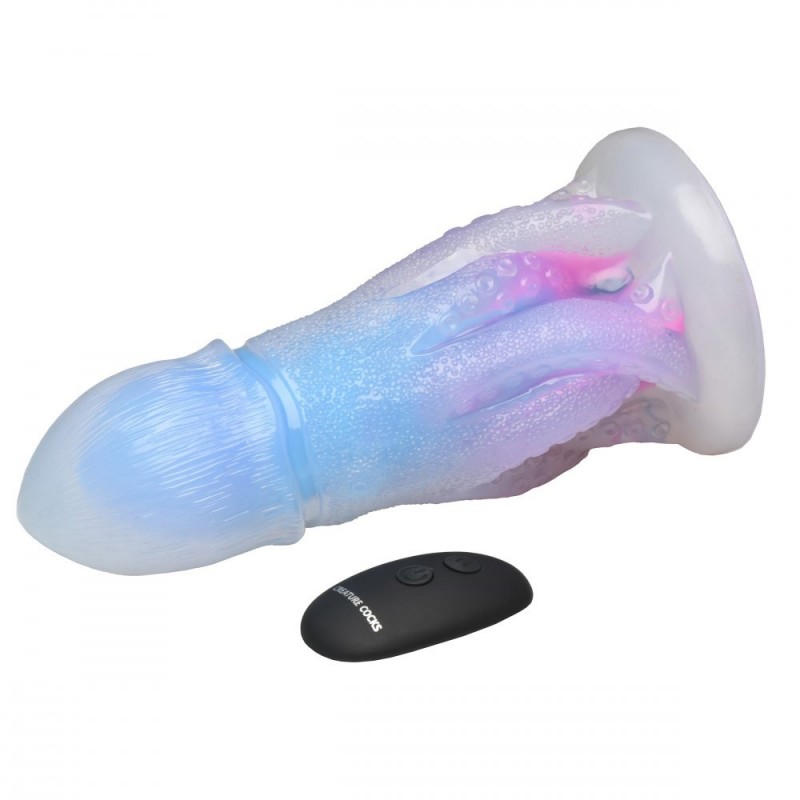 XR Brands Creature Cocks Cocktopus Deluxe Glow-in-the-Dark Vibrating Silicone Tentacle Dildo