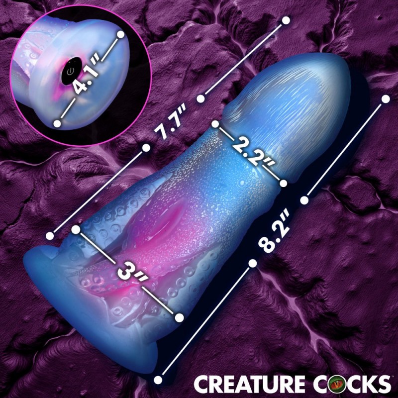 XR Brands Creature Cocks Cocktopus Deluxe Glow-in-the-Dark Vibrating Silicone Tentacle Dildo