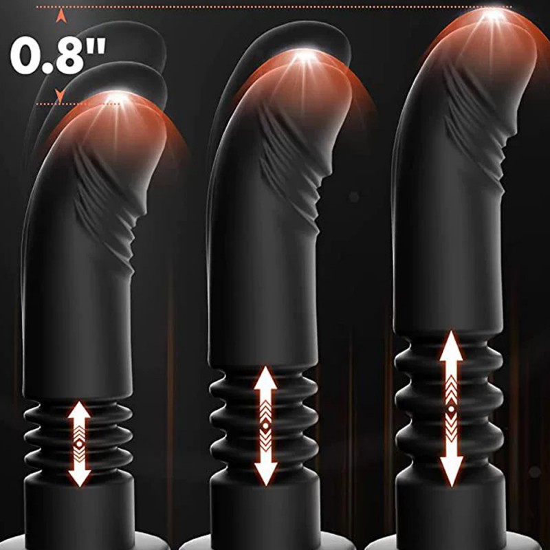 xr brands power thrust thrusting silicone wand penis vibrator with 0.8 in thrusting